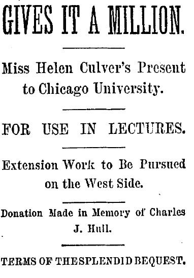 Chicago Tribune, December 15, 1895.