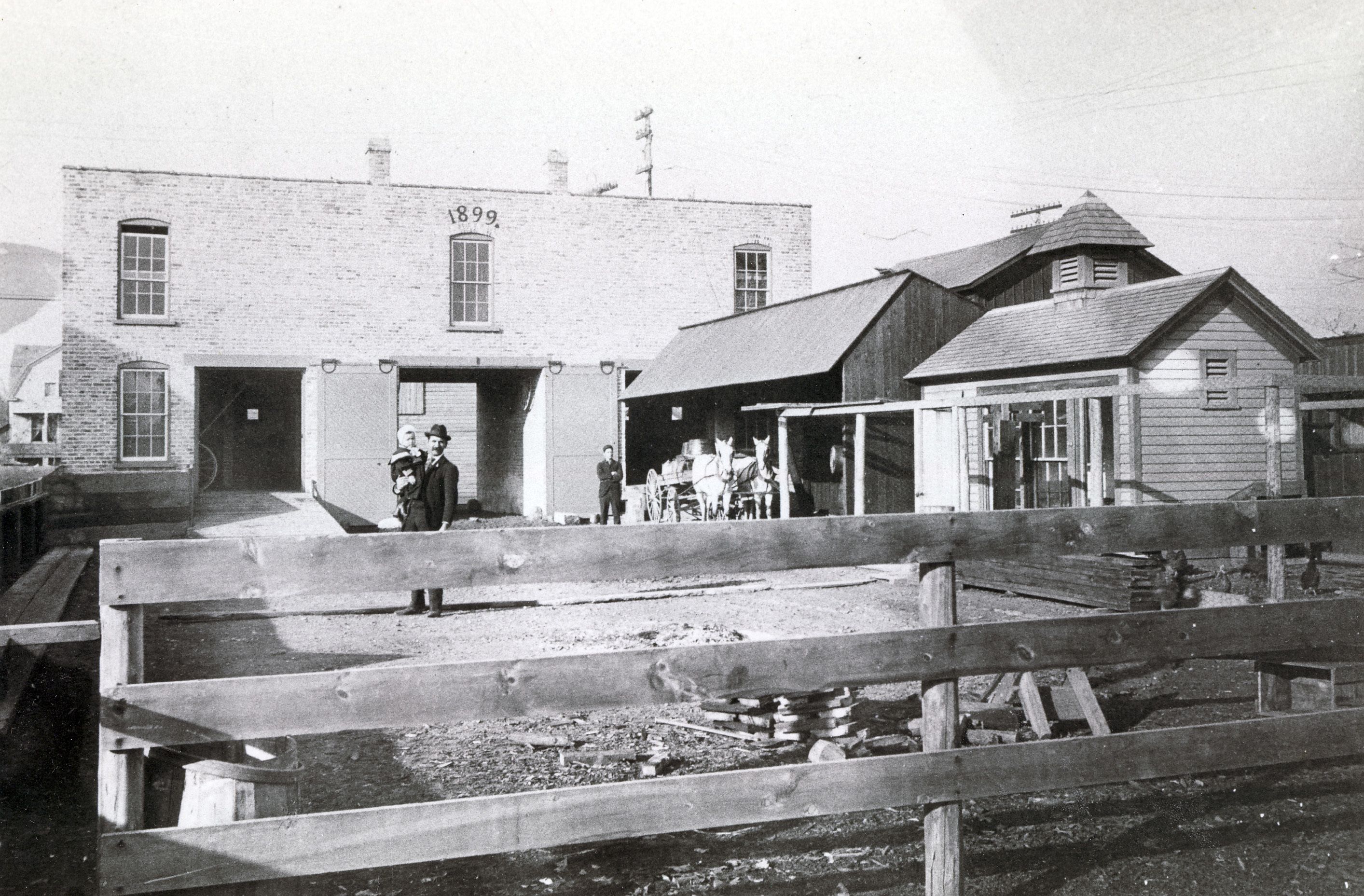 Rear of the Speidel building on Western Avenue c. 1900.