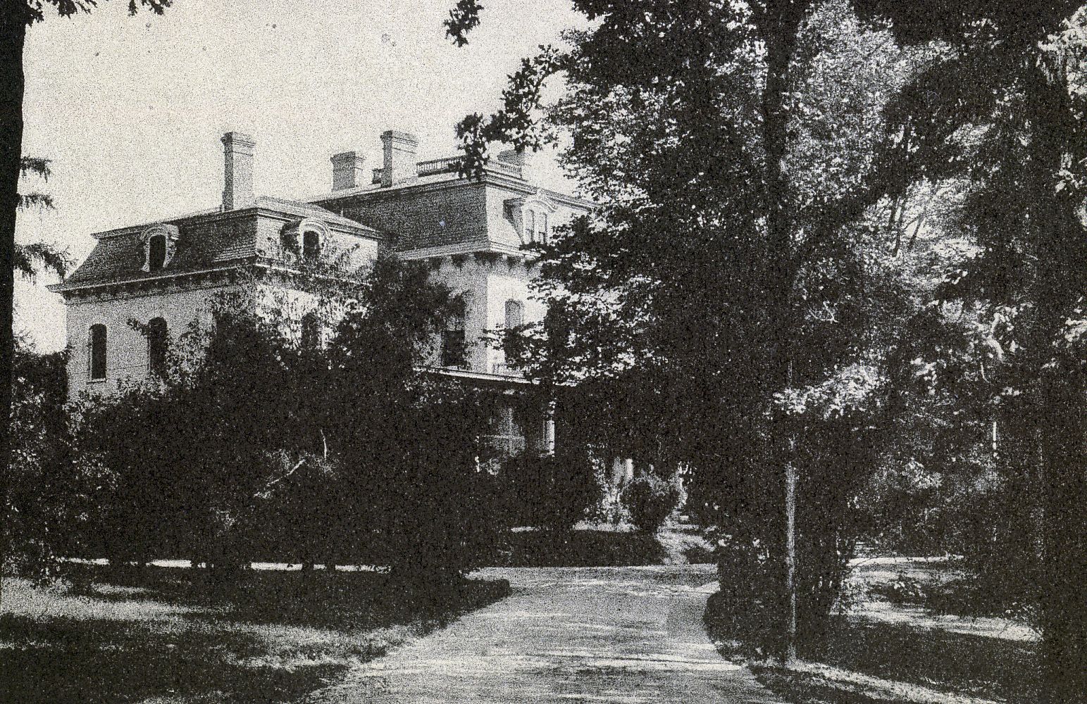 The new French Second Empire style home, rebuilt 1870.