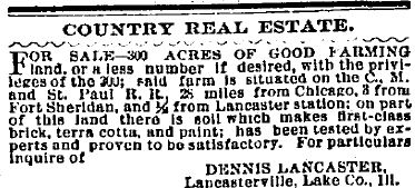 Chicago Tribune, April 26, 1890.