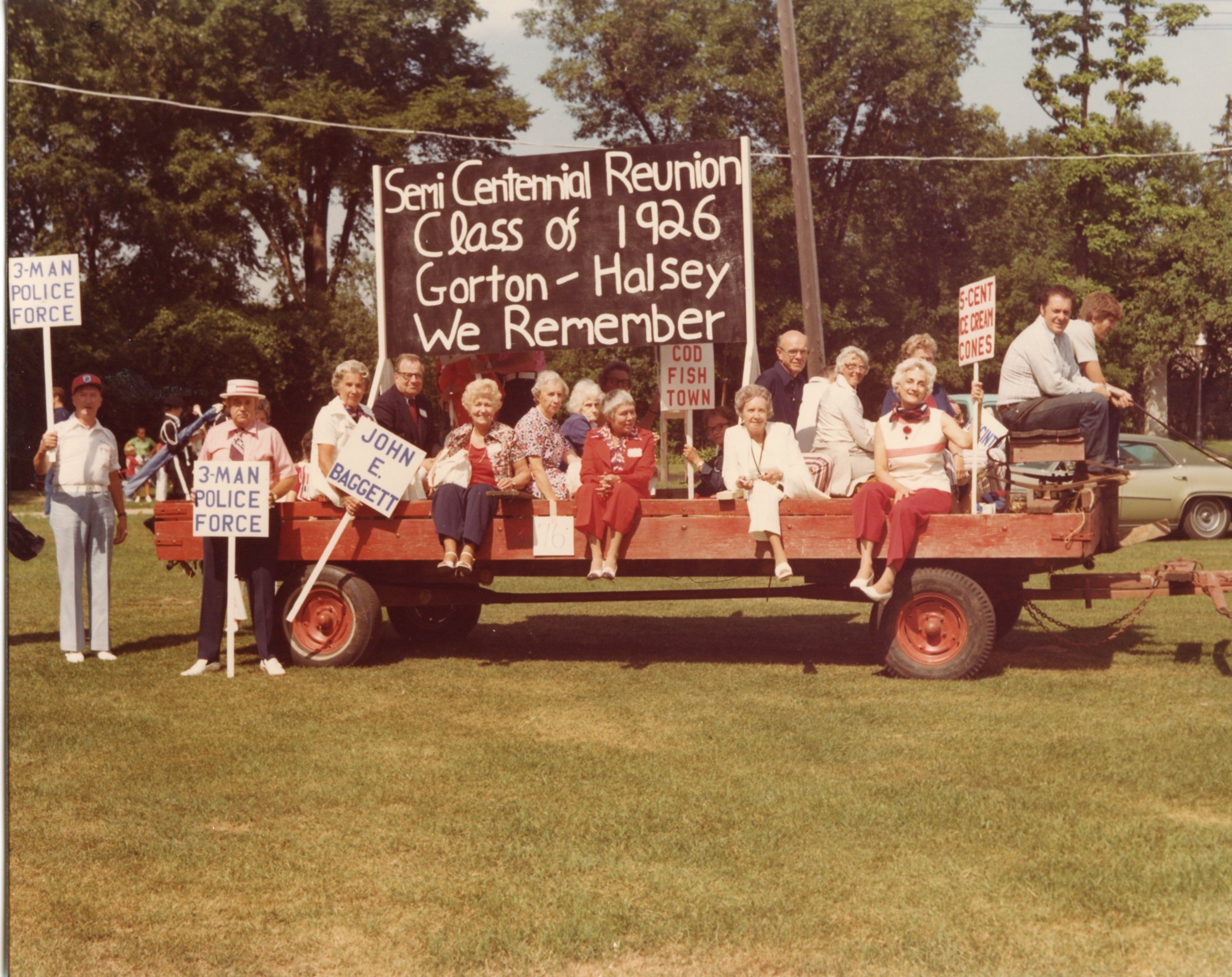 Lake Forest Day is a popular time to have school reunions including this one taking place in 1976.