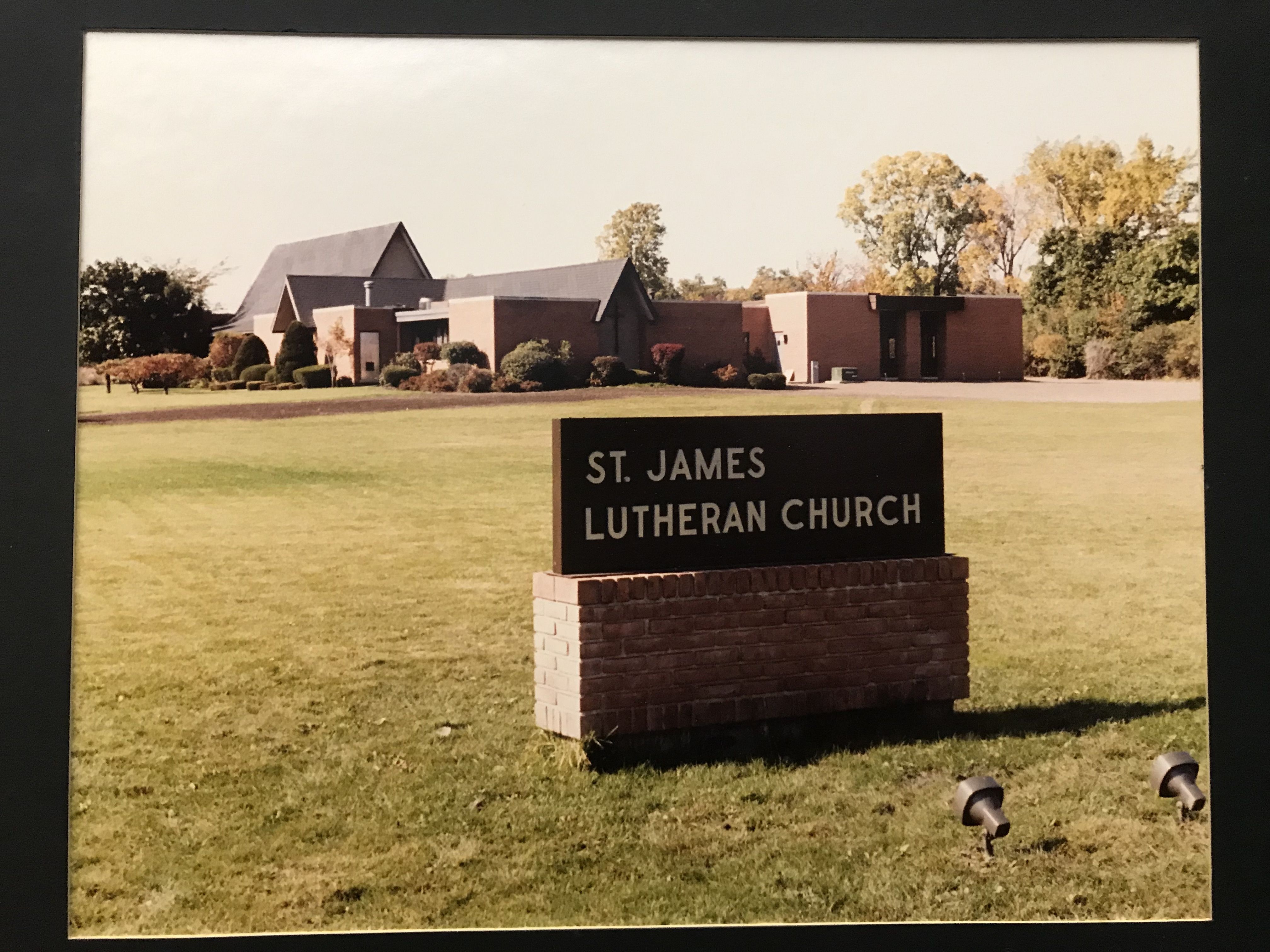 The 1965 church with the 1980 addition. Photo courtesy of St. James Lutheran Church.