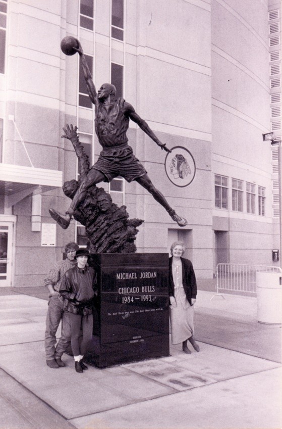 Omri, Julie, and Kathleen outside the United Center