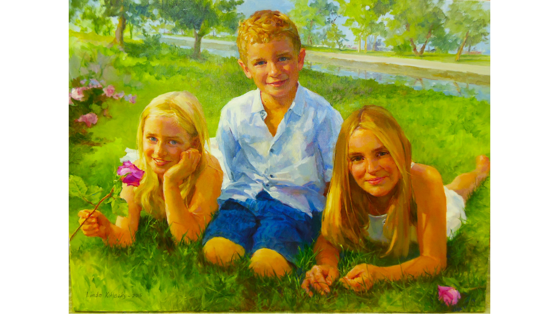 Fischer children, o/c by Linda Kollacks