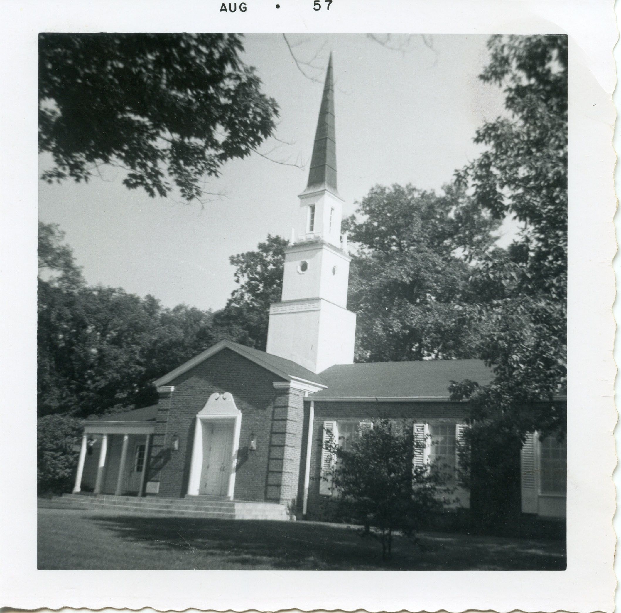 The church building on East Deerpath, 1957.