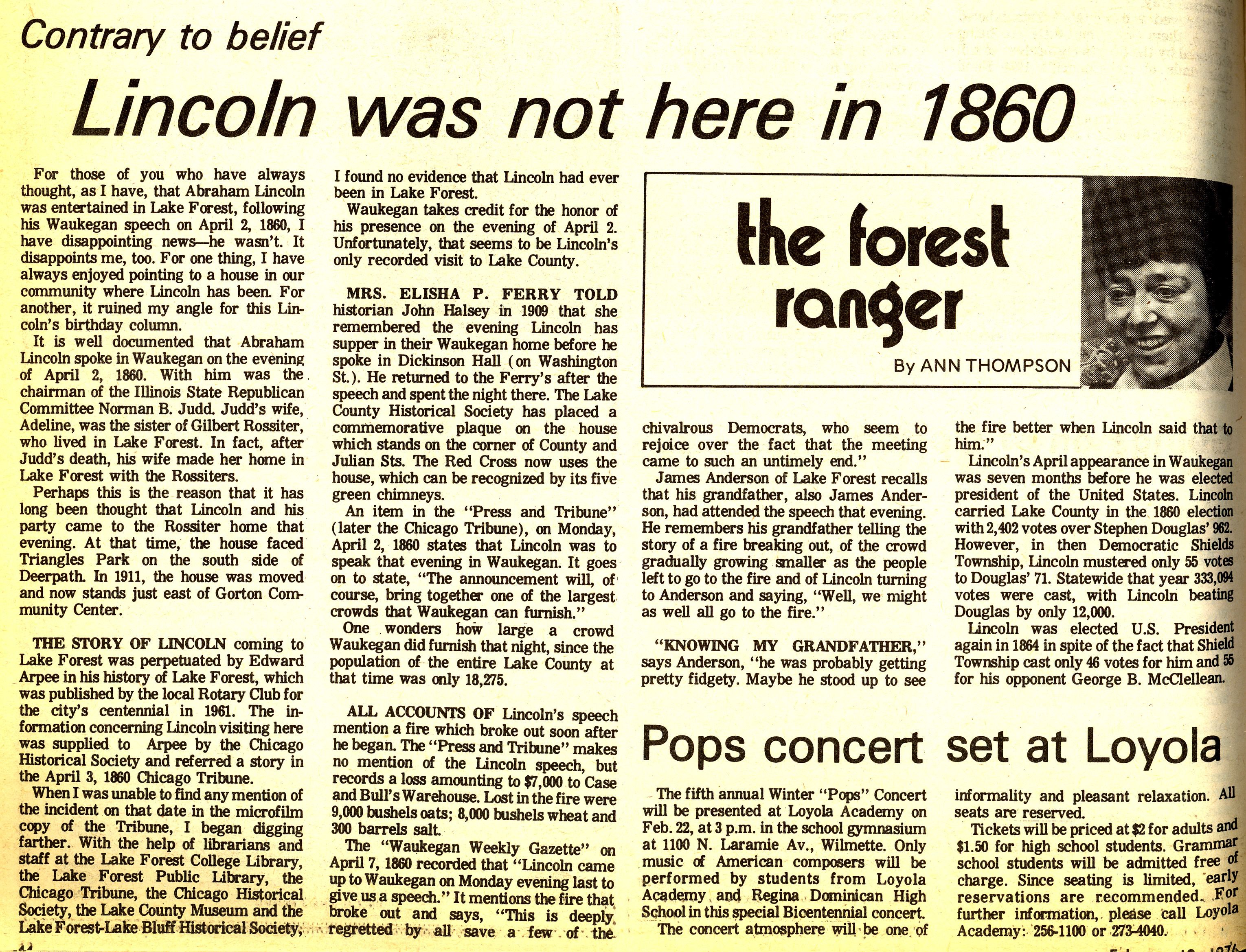 Lake Forester, February 12, 1976.
